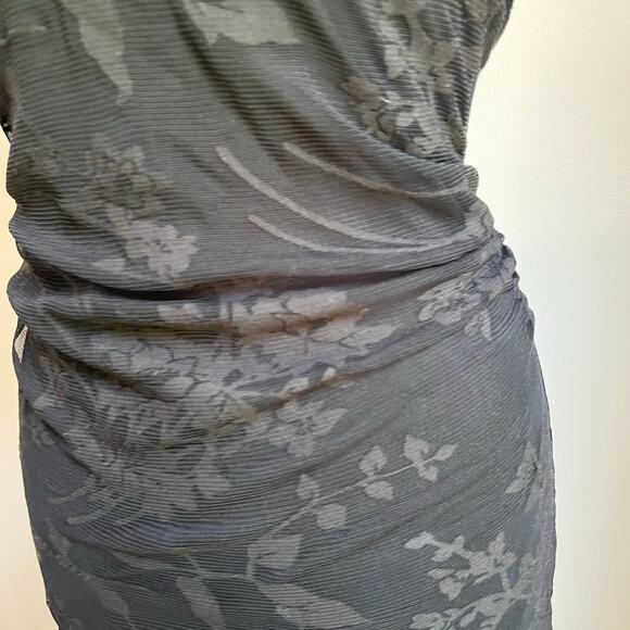 Y2K La Chateau Asymmetrical Hem Black Halter Whimsigoth Lace Dress Size Small - Picture 5 of 10